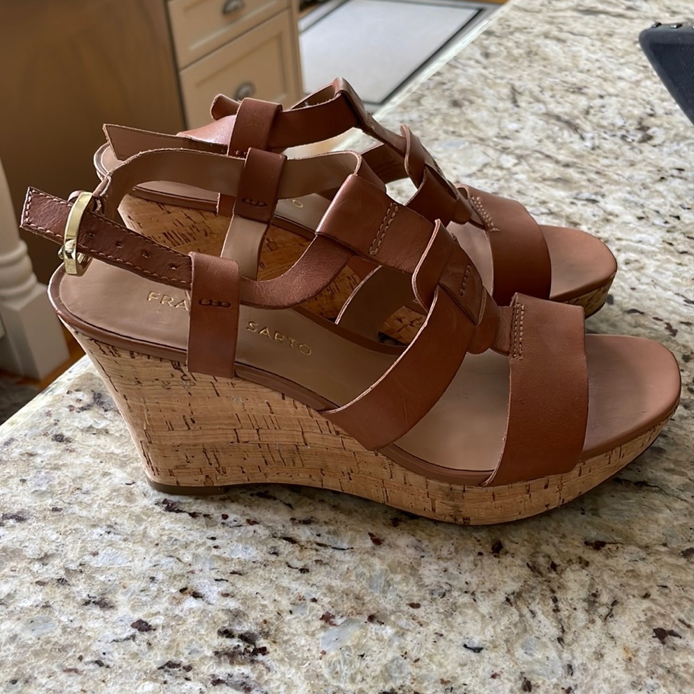 Franco Sarto tan wedges